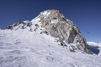 Glacial Mountain Range Overlooking the Alps