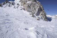 Glacial Mountain Range Overlooking the Alps