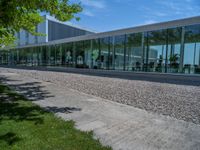 Glass Wall in Spain's Business District