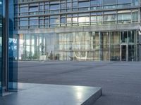 A Glass Wall Office Building with Reflections in Hamburg