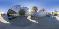 a reflection of a skateboarder in a parking lot at an airport area,