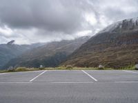 Gloomy Austrian Landscape under a Grey Sky