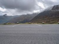 Gloomy Austrian Landscape under a Grey Sky