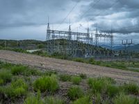 Gloomy Colorado Landscape with Power Plant