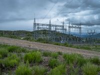 Gloomy Colorado Landscape with Power Plant