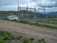 Gloomy Colorado Landscape with Power Plant