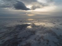 Gloomy Dawn at Salt Lake, USA