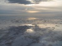 Gloomy Dawn at Salt Lake, USA