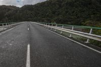 A Gloomy Day on the Asphalt Road Under Grey Skies