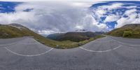 this is an image of a road being viewed through google images on a 360 - camera