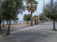 A Gloomy Day on the Beach in Barcelona, Spain