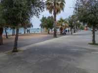 A Gloomy Day on the Beach in Barcelona, Spain