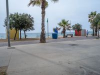 Gloomy Day in Barcelona: A Coastal Scene