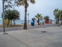 Gloomy Day in Barcelona: A Coastal Scene