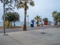 Gloomy Day in Barcelona: A Coastal Scene