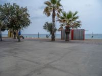 Gloomy Day in Barcelona: Concrete Coastline