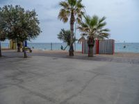 Gloomy Day in Barcelona: Concrete Coastline