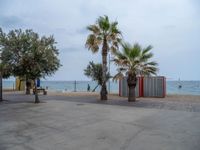 Gloomy Day in Barcelona: Concrete Coastline