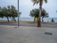 A Gloomy Day in Barcelona, Spain: Beach View