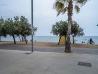 A Gloomy Day in Barcelona, Spain: Beach View