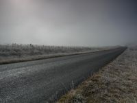 Gloomy Day in the Countryside with Grey Sky