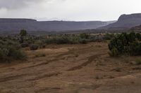 Gloomy Day in the Desert: Clouds over Barren Landscape