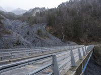 Gloomy Day in the French Alps: Wet Roads and Nature - 001