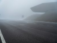 Gloomy European Road: A Nature Experience with a Slope