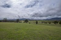 Gloomy Highland Landscape with Grey Sky