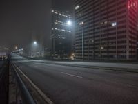 Gloomy Night in the City: High-Rise Towers and Eerie Ambiance