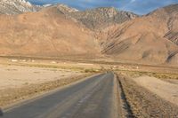 Gloomy Road in California Desert