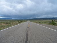 A Gloomy Road in the USA: Grey Skies and Nature