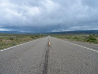 A Gloomy Road in the USA: Grey Skies and Nature