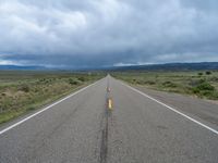 A Gloomy Road in the USA: Grey Skies and Nature