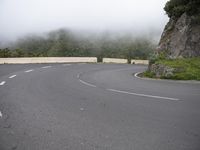 Gloomy Tenerife Road with Mountain Fog 001