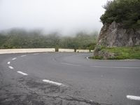 Gloomy Tenerife Road with Mountain Fog 002