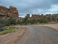 Gloomy Utah Landscape: A Dirt Road Through Nature