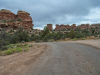 Gloomy Utah Landscape: A Dirt Road Through Nature