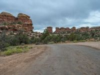 Gloomy Utah Landscape: A Dirt Road Through Nature