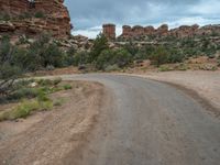 Gloomy Utah Landscape: A Dirt Road Through Nature