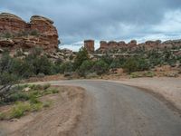 Gloomy Utah Landscape: A Dirt Road Through Nature