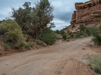 Gloomy Utah Landscape: Gravel and Dirt Roads