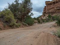 Gloomy Utah Landscape: Gravel and Dirt Roads