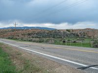 Gloomy Utah Landscape: A Rural Road