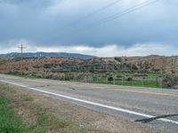 Gloomy Utah Landscape: A Rural Road