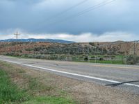 Gloomy Utah Landscape: A Rural Road