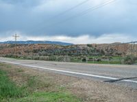 Gloomy Utah Landscape: A Rural Road