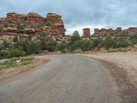 Gloomy Utah Red Rock Landscape