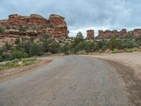 Gloomy Utah Red Rock Landscape