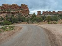 Gloomy Utah Red Rock Landscape